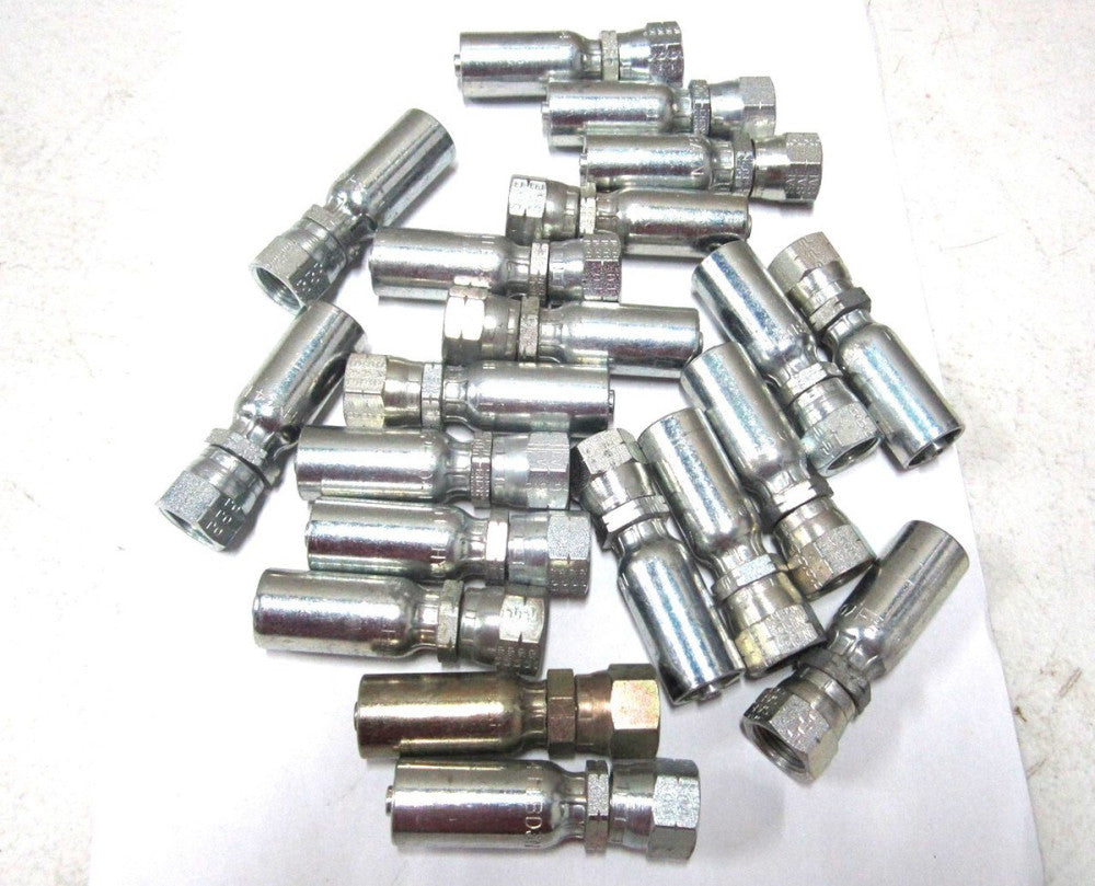 Parker (108HY-6-4) 1/4" Hose ID 5/8-18 VARI-CRIMP Couplamatic Coupling - 20 QTY