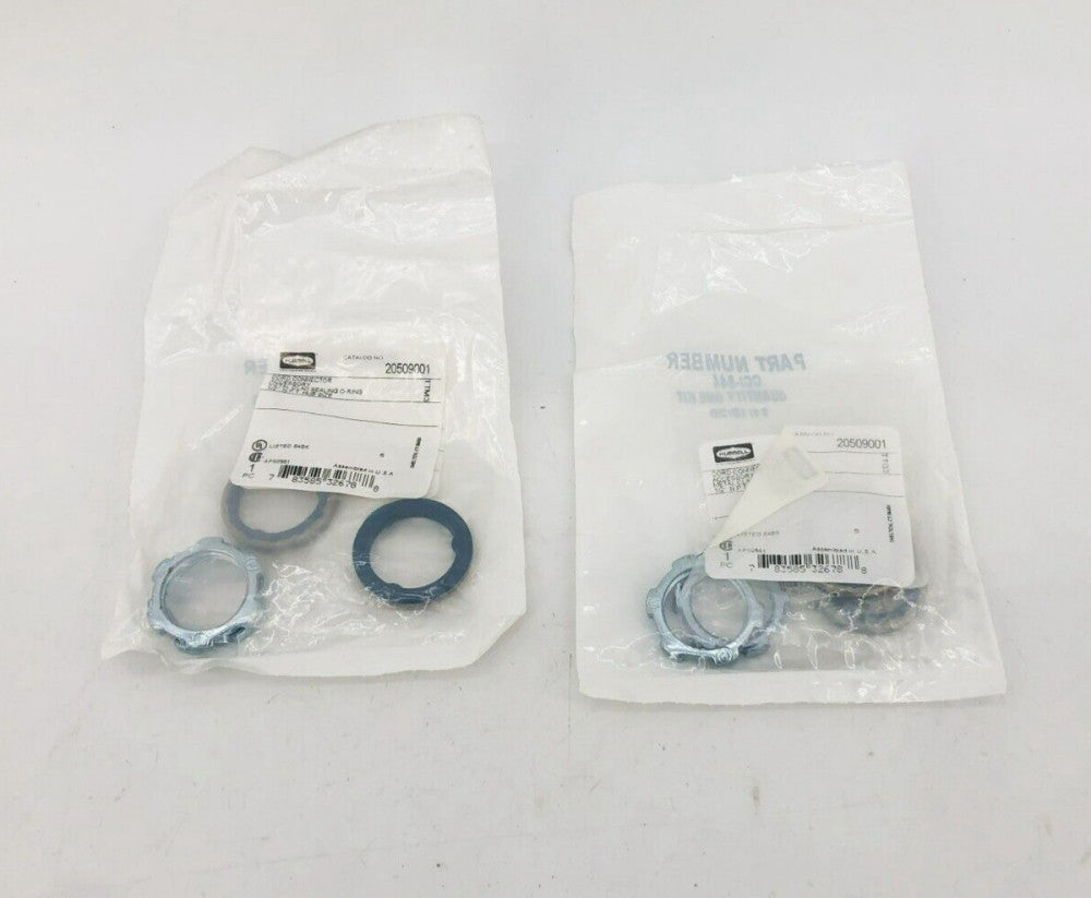 Lot of 2 New Hubbell CCI-844 O-Ring & Locking Nut Kits 1/2" Hub 20509001