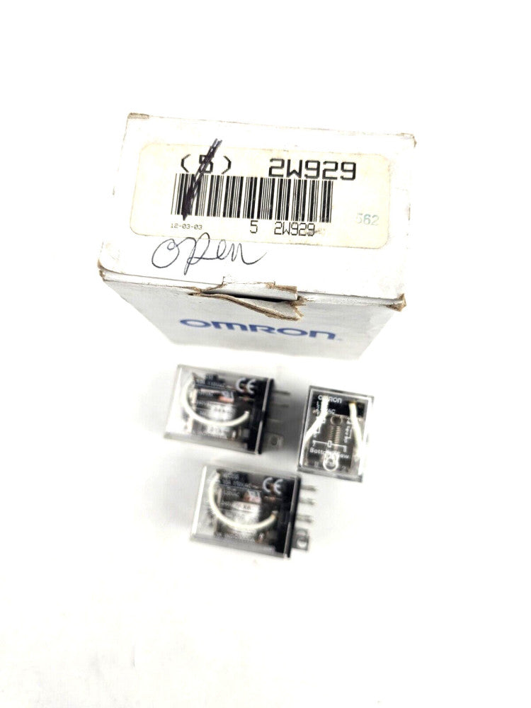 3pcs Omron 2W929 General Purpose Coil Relay 24VAC 10A 8 Pins