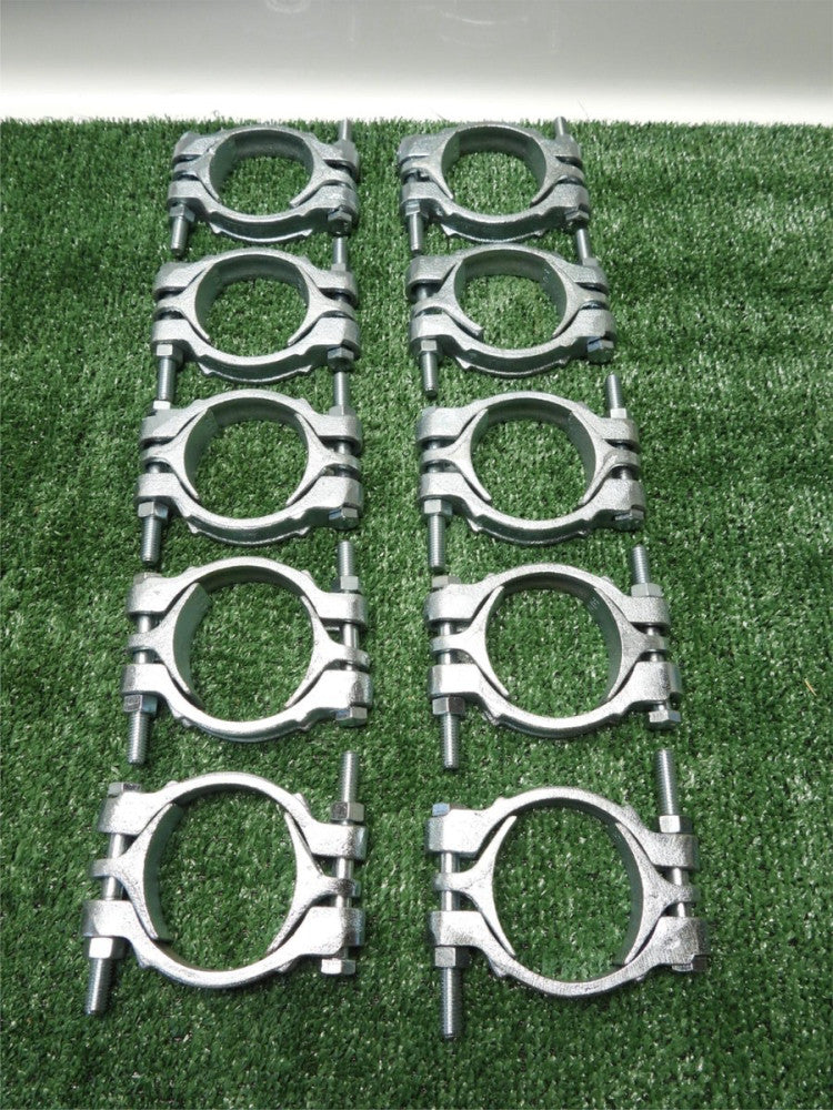 (Lot of 10) Kuriyama DB400 Double Bolt Hose Clamp OD Range 3-1/2" - 4" Zinc Plat