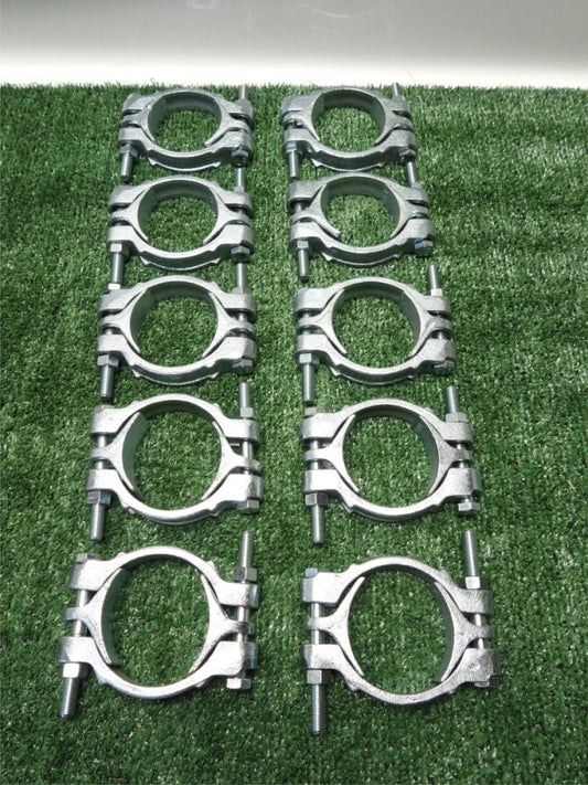 (Lot of 10) Kuriyama DB400 Double Bolt Hose Clamp OD Range 3-1/2" - 4" Zinc Plat