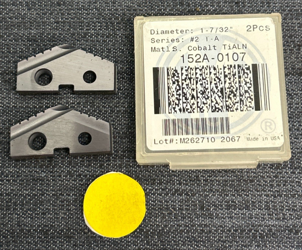 COBALT DRILL INSERT 152A-0107  DIAMETER 1-7/32" SERIES #2 T-A  LOT OF 2