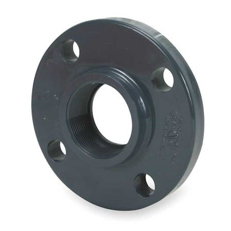 Zoro Select 852-010 Pvc Flange, Fnpt, 1 In Pipe Size