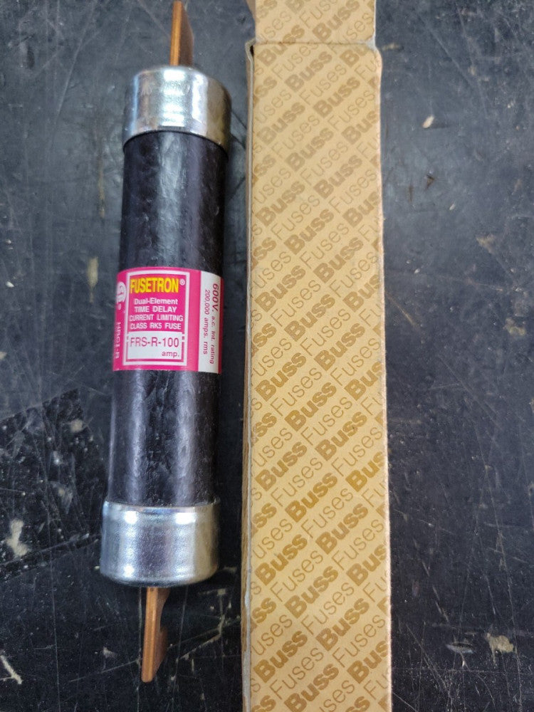 New Old Stock! Fusetron FRS-R-100 100 Amp 600V Class RK5 Fuse