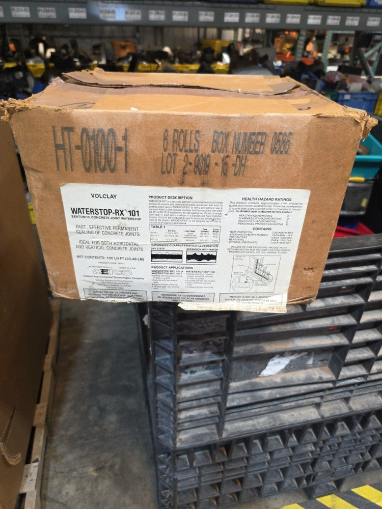 Volclay WaterStop Rx 101 Expanding Concrete Joint Waterstop Bentonite Based Seal