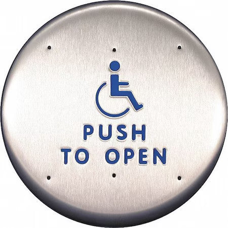 Best Cl2216 Handicap Logo Push To Open Text Push Plate,For Auto Operator,6" L