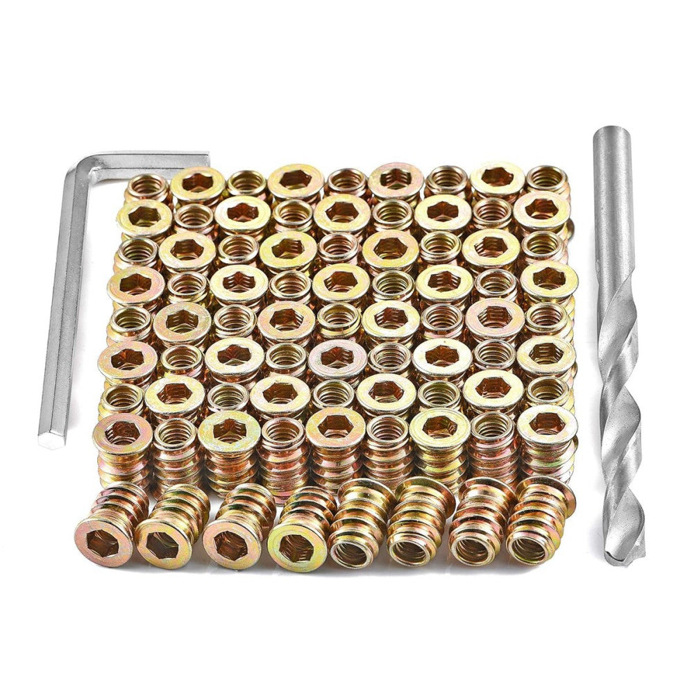 80 Pcs Wood Plugs for Screw Holes - 1/4 "- 20 Metal 1/4"-20 x15mm 