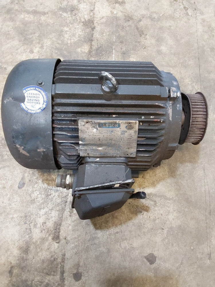 USED 7.5HP Leeson G150157.60 Electric Motor 208-230/460V 213T Frame 1760 RPM