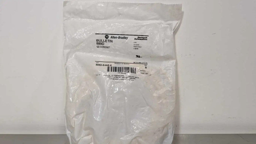 Allen-Bradley 889D-E4AE-5 Cordset Ser B 4-Pin 5m Yellow DC Micro Right Angle ...