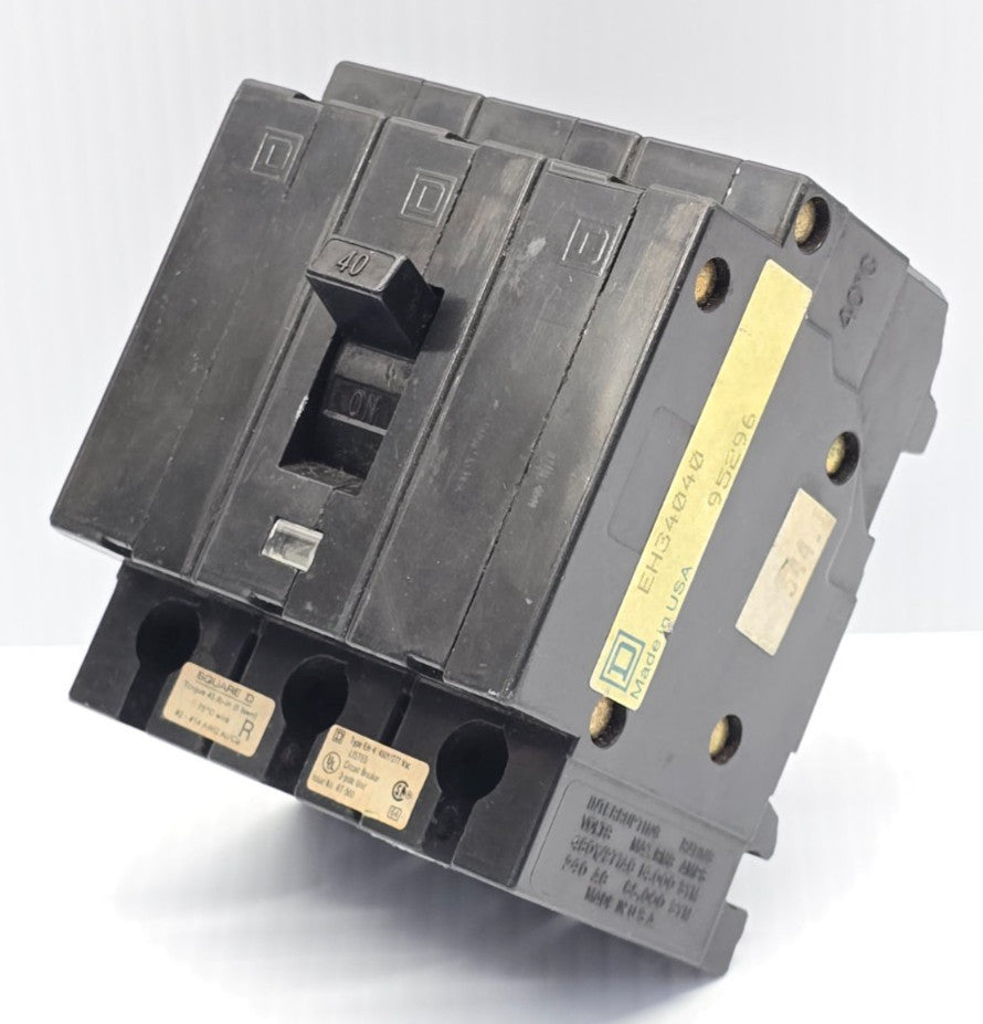 New Take Out Square D EH34060 Circuit Breaker 40 Amp 480Y/277 VAC 3 Pole Plug-on