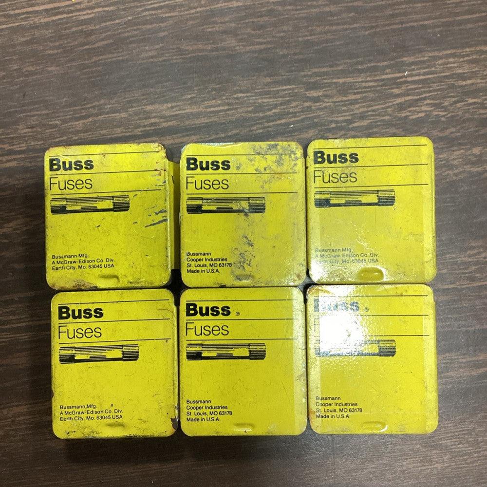 PACK OF 29 Buss Fuses SFE-6 Glass Body Fuses 6A
