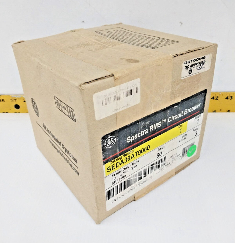 New GE Spectra 60 Amp Circuit Breaker 600 VAC 3 Pole  SEDA36AT0060