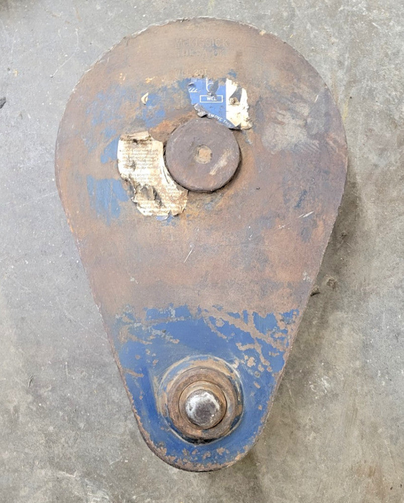 MCKISSICK 10" 20-TON SNATCH BLOCK NO HOOK WIRE ROPE DIA: 1-3/4" SHEAVE DIA 10"