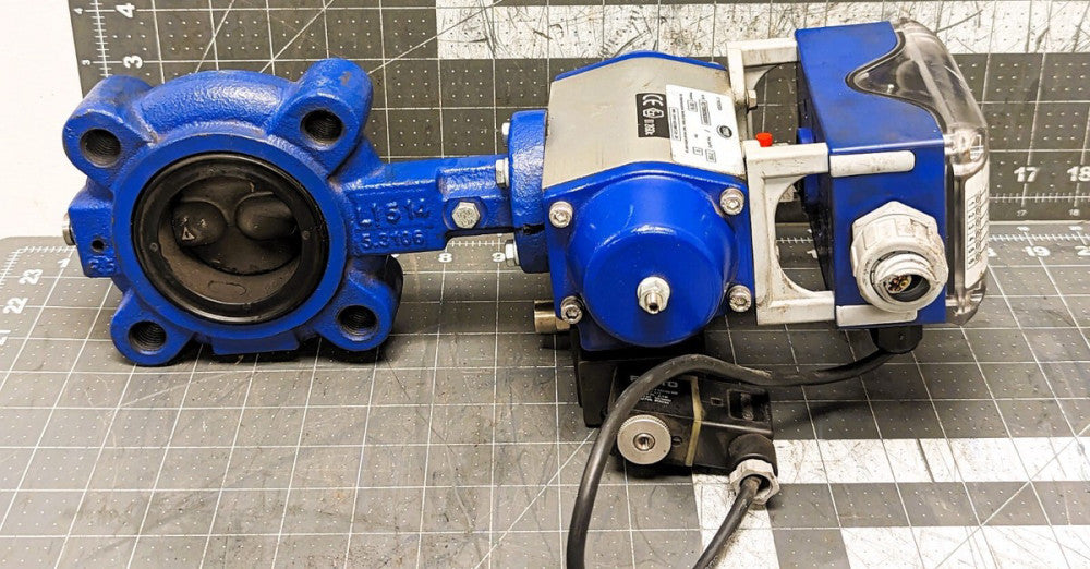 DN 50 2” Crane Butterfly Valve Revo Pneumatic Controller WORKING PULL [C0S4 #5]