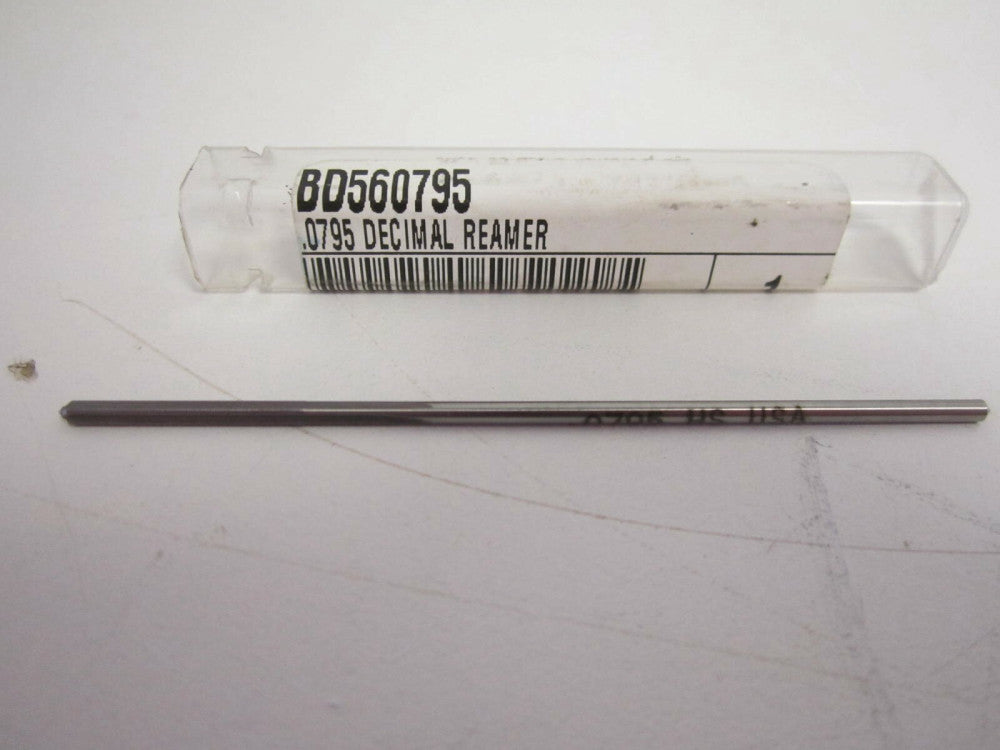 Rapidkut (BD560795) HSS .0795" x 3/4" x 3" OAL Chucking Reamer New