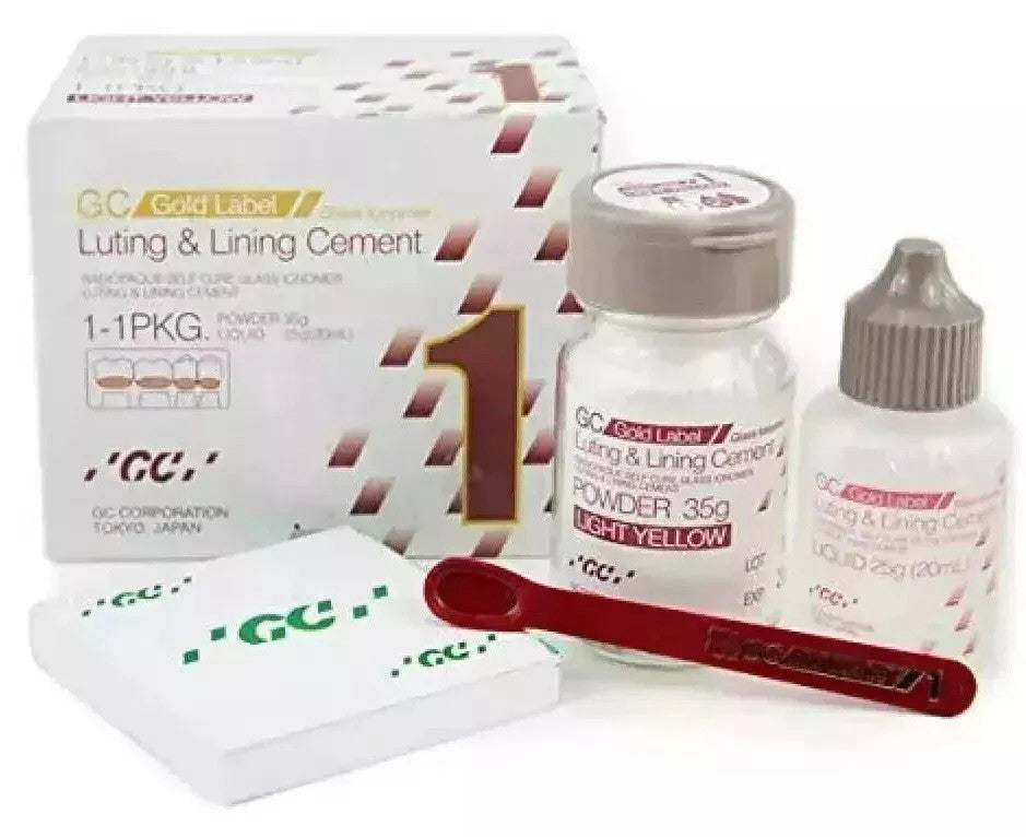 GC Gold Label 1 Radiopaque Luting & Lining Glass Ionomer Cement 1-1  Exp: 2027