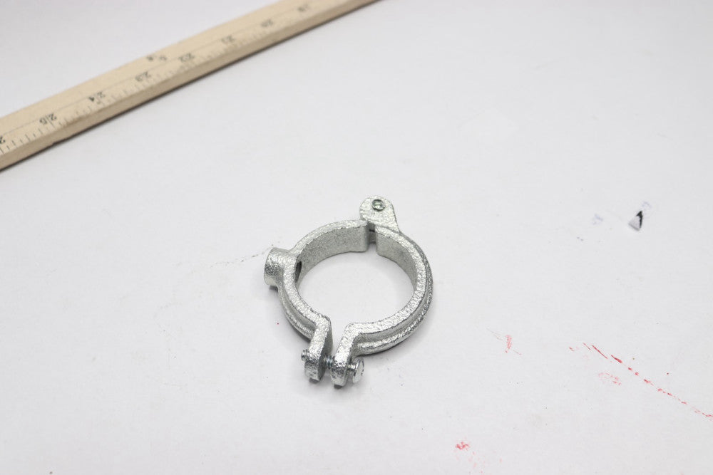 The Plumber's Choice Hinged Split Ring Pipe Hanger Galvanized Malleable Iron