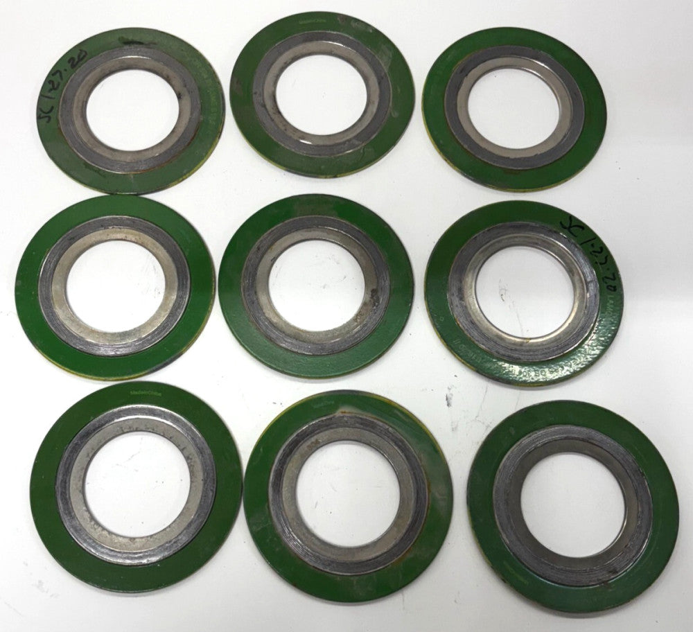 LAMONS STEEL GASKETS LOT OF 9 PIPE SIZE 2" PRESSURE CLASS 600 ID 2-19/100" OD
