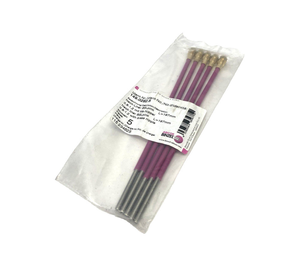 Abicor Binzel 149.0282 Neck-Liner WH 45/505/500T BSLpink 0.8-1.2 Ins L=197mm 5PK