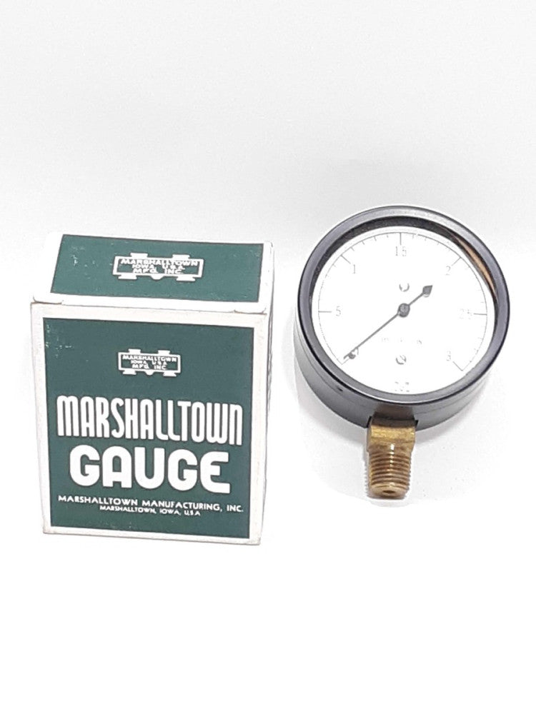 Marshalltown 2-1/2"FIG.83-3# DIAPH Pressure Gauge NPT 1/4" 
