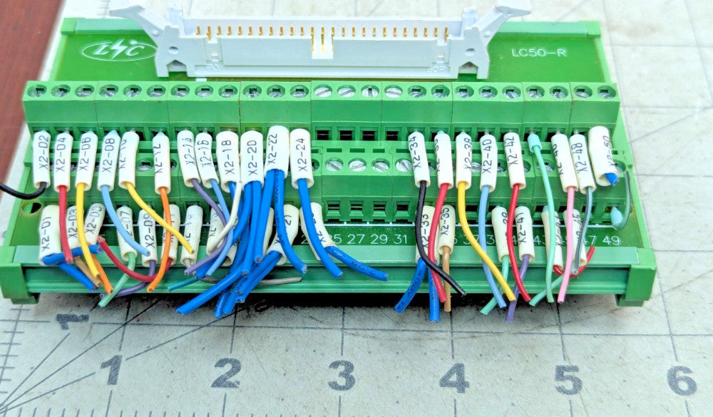 IDC50 50-Pin Connector Signals Breakout Module Screw Terminals DIN Rail Mnt[Z3B8