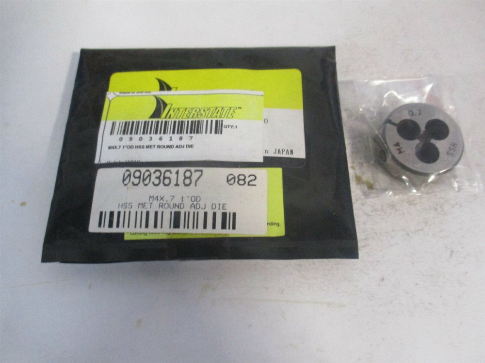 (314-1628) M4x0.70 Metric Coarse 1" OAL High Speed Steel Round Adjustable Die 