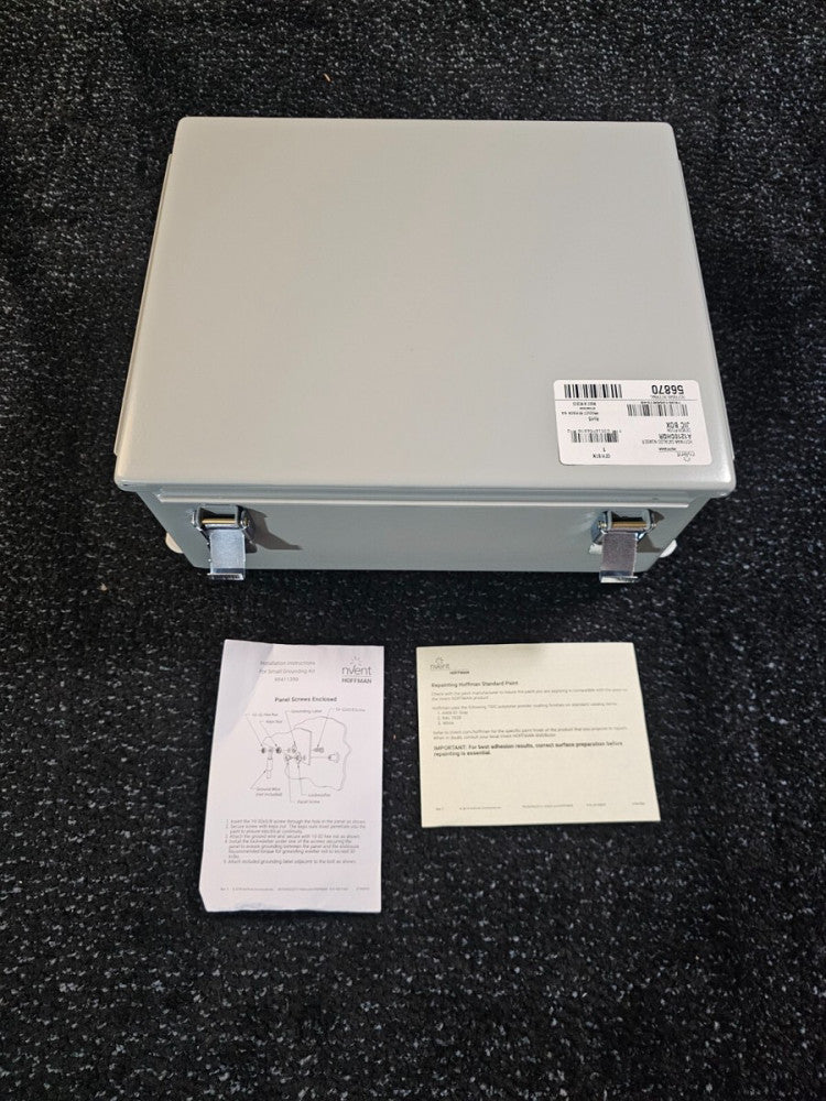 nVent Hoffman A1210CHQR Junction Box NEMA 12 Hinged Cover 12" x 10" x 5"
