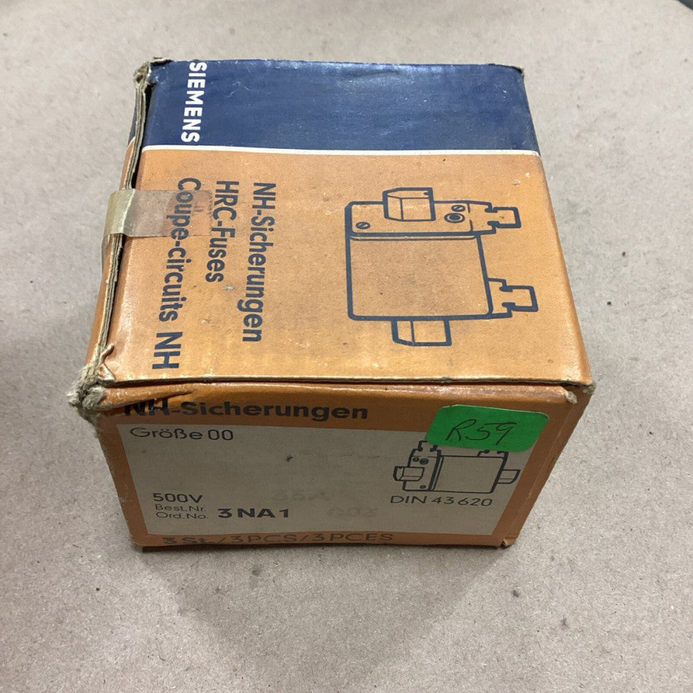 Siemens 3NA1 021 Fuses 500V DIN 43620, Box of 3