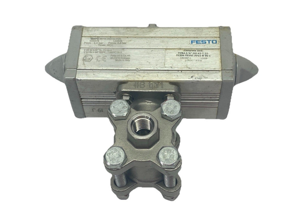 Festo VZBA-1/4"-GG-63-T-22-F0304-V4V4T-PP15-R-90-C Ball Actuator Unit 1809651