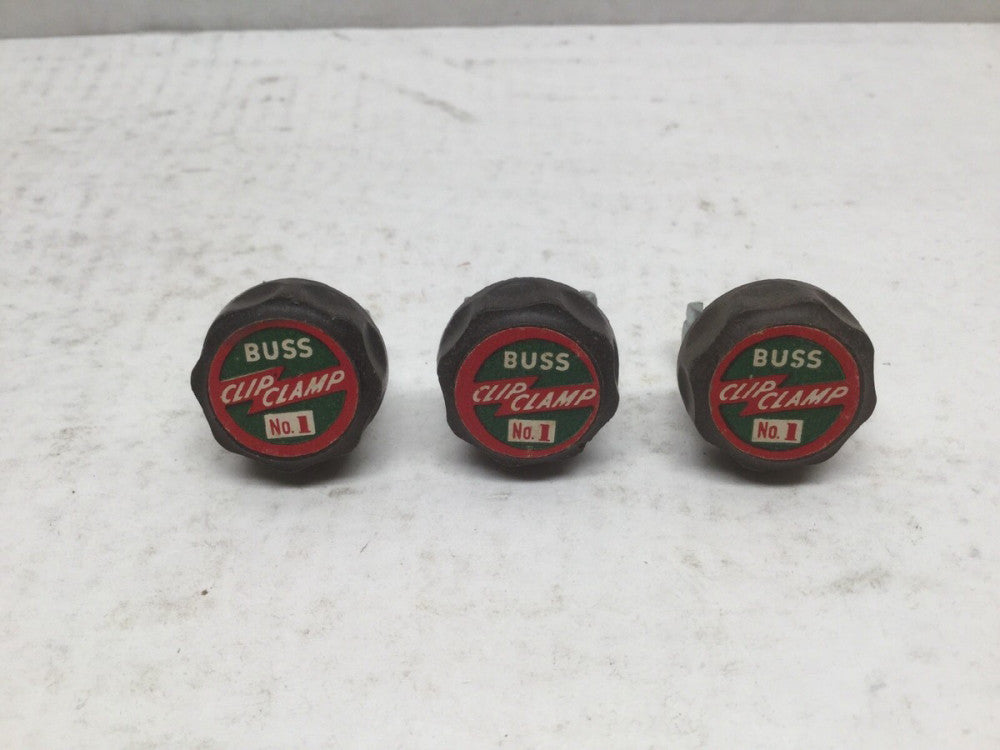 Buss Clip Clamps NO. 1 Fuse Clips, 0-30 Amp 250V Type B Fuse Clips (Lot of 3)