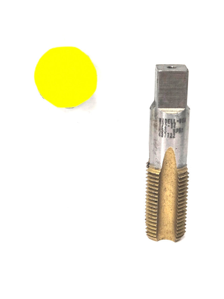 WIDELL 1/2"-14 STRAIGHT FLUTE BOTTOMING CHAMFER TAP  (GOLD)