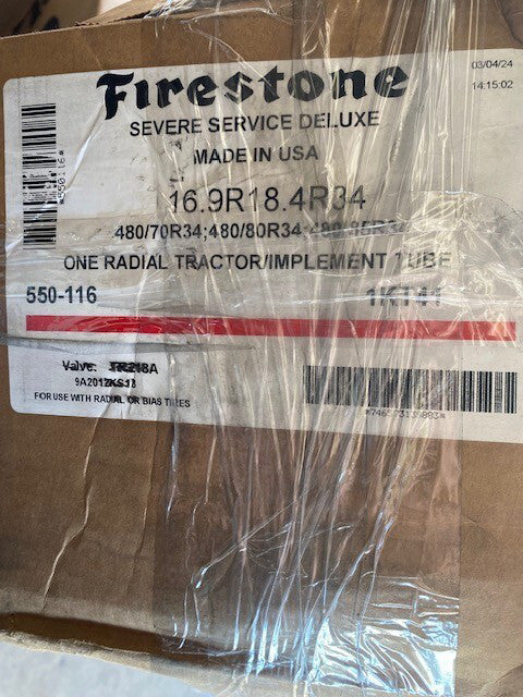 Firestone 16.9R18.4R34, 480/70R34, 480/80R34, 480/85R34 One Radial Tube