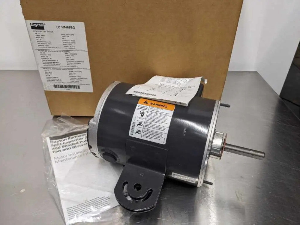 Dayton 3M469BG Pedestal Fan Motor 1/3HP ENC TEAO 1075, 2 Speed RPM Single Phase