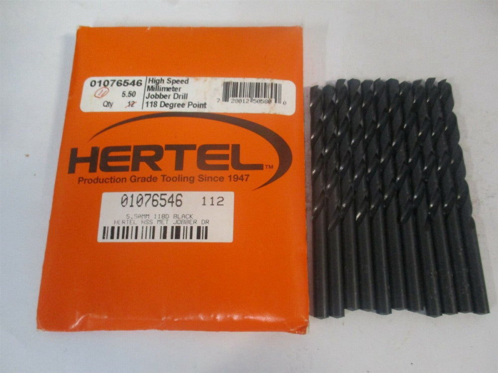 (301 5.50) 5.5mm x 95mm OAL 118° High Speed Steel Jobber Drill - Pack of 11