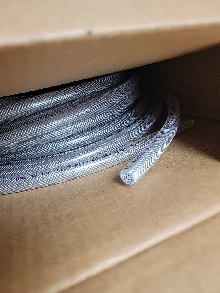 50' EATON Clearforce II 3/8" Inside X 19/32" Out PVC Food Beverage Hose H28506