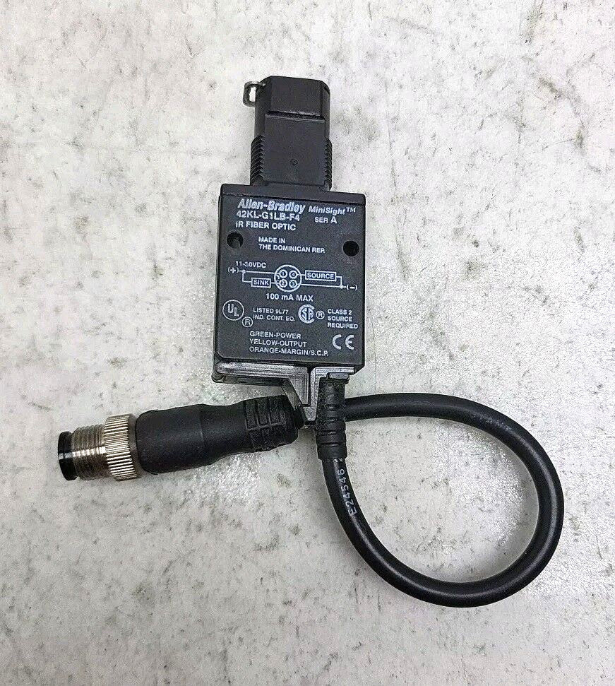 Allen Bradley 42KL-G1LB-F4 Photoswitch Sensor Infrared Fiber Optic MiniSight