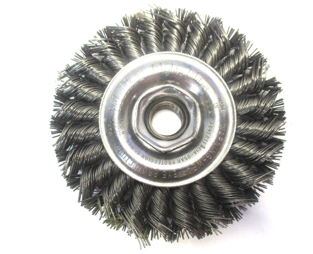 Weiler (94642) 4" OD 20000 RPM Steel Standard Twist Knotted Steel Wheel Brush