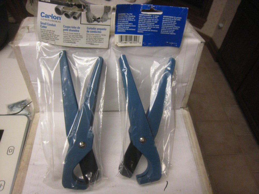 2 Carlon CC120B Small PVC Conduit Cutter  for sch40 & 80 Carflex liquitite