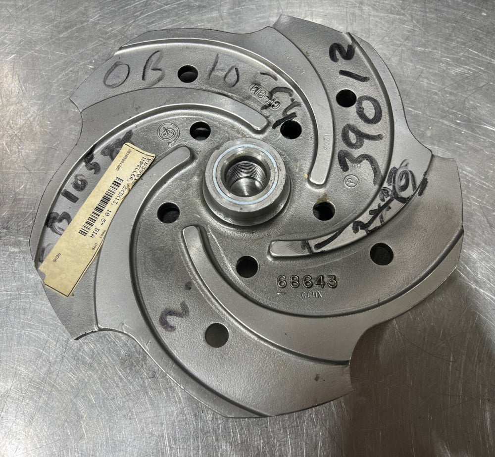 Goulds Pump IMPELLER 68643 Nos Surplus 2x3x13, 10.5” Diameter