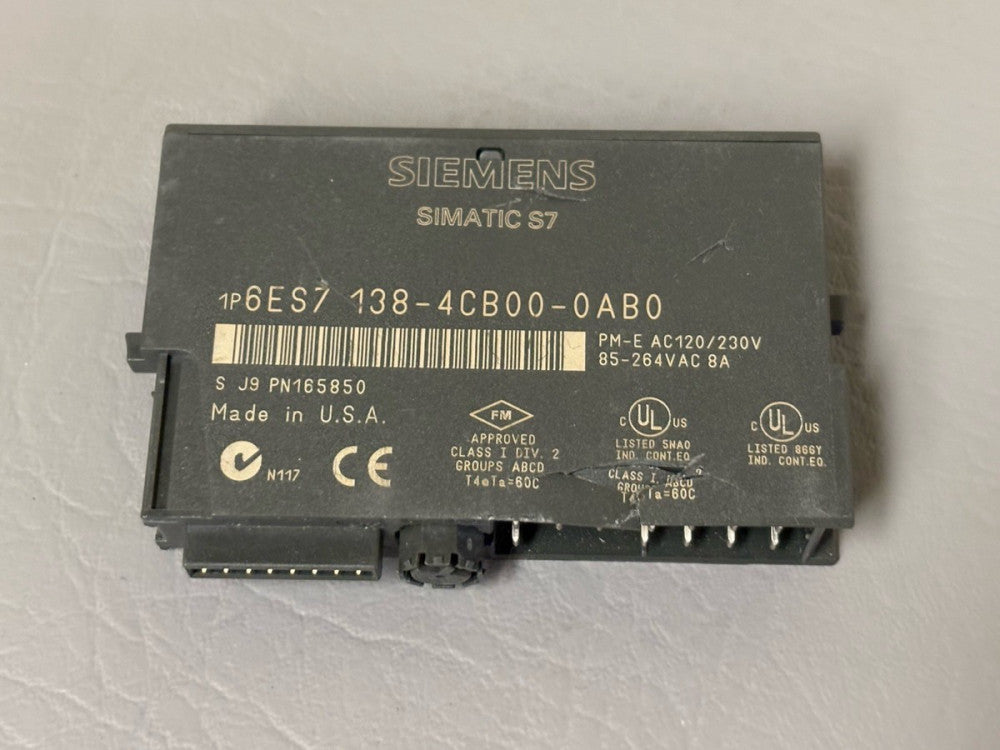 SIEMENS SIMATIC POWER MODULE 6ES7 138-4CB00-0AB0