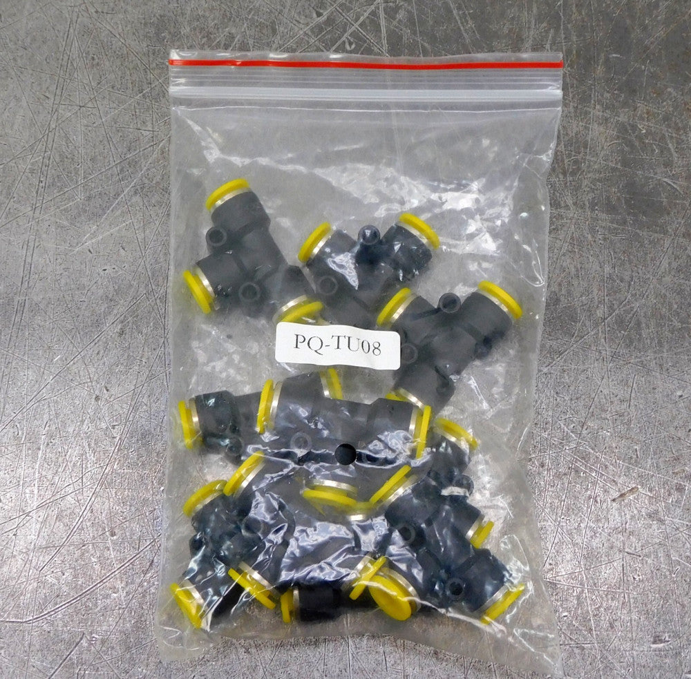 Clippard PQ-TU08-PKG Push-Quick Tee Fitting 1/4" OD 20.3 Bar Lot of Ten (10)