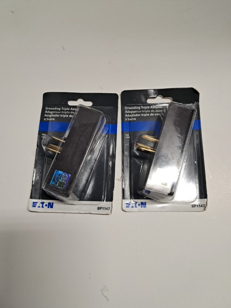 2 EATON BP1147 Grounding Triple Adapter New in Package Free Shipping