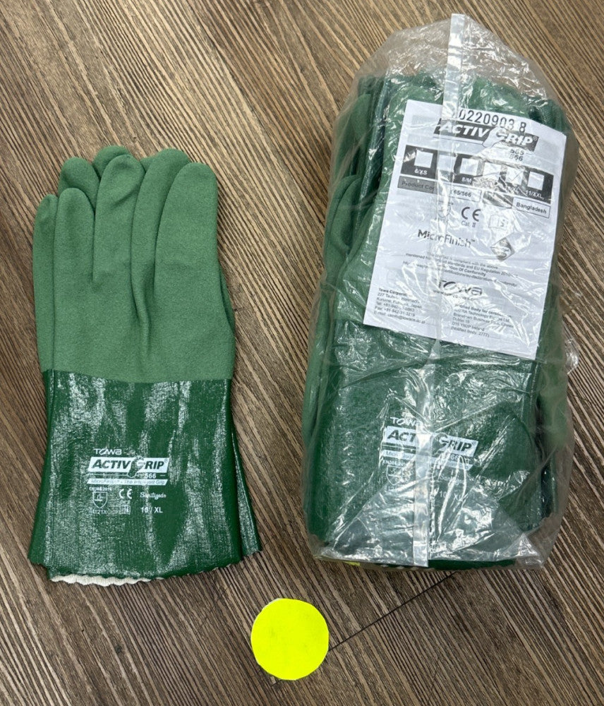 TOWA 566  ACTIV GRIP MICRO FINISH GLOVES SIZE X LARGE  PACK OF 12