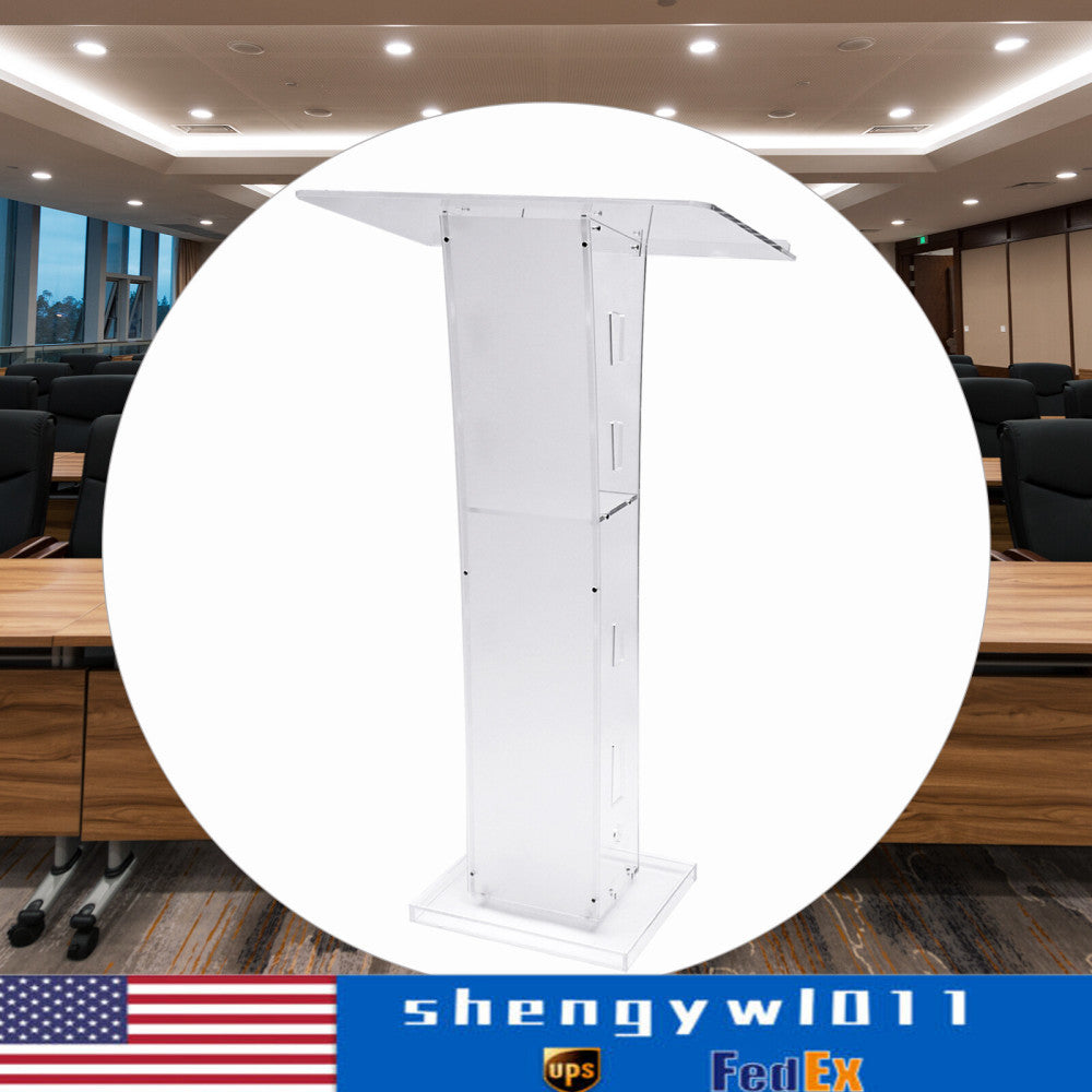 Acrylic Clear Conference Pulpit Podium Church Lectern Speech Podium School Stand