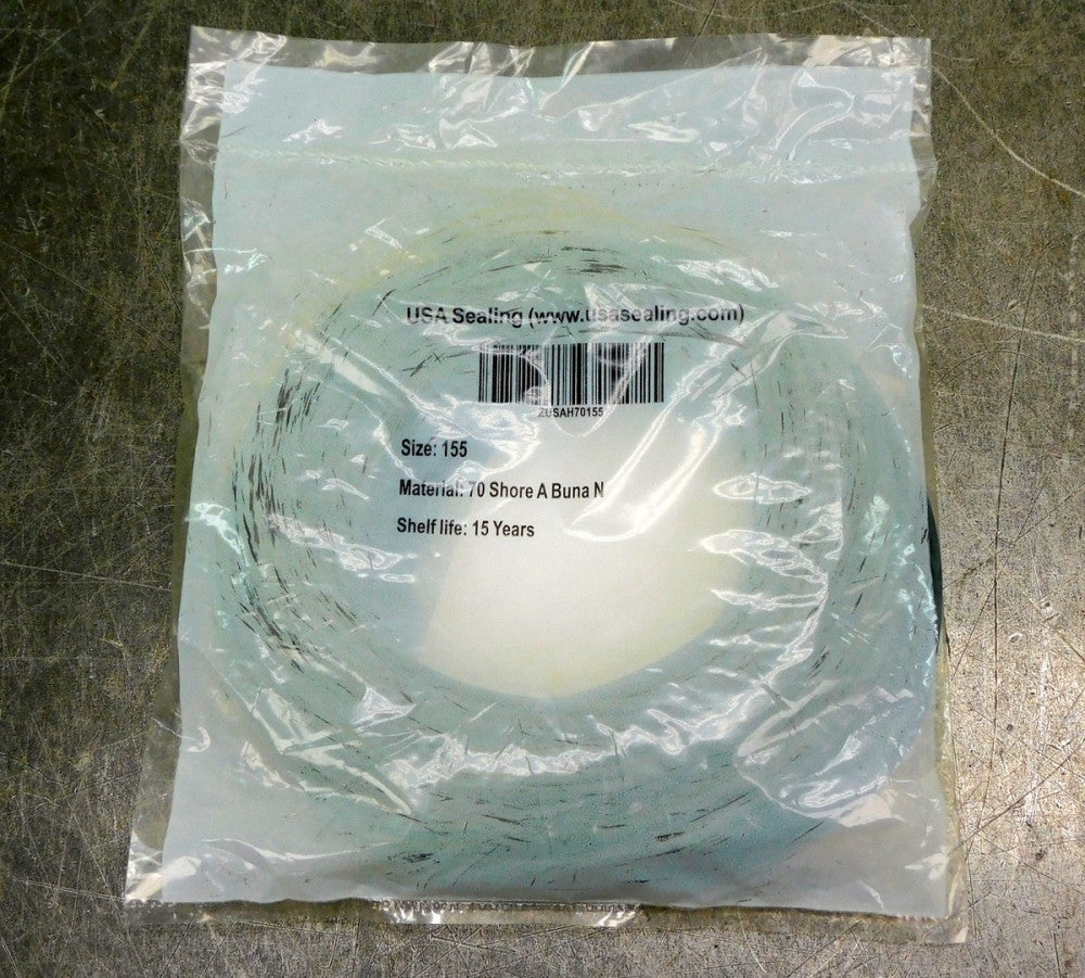USA Sealing Buna-N 155 O-Ring 70A Durometer Lot of Fifty (50)