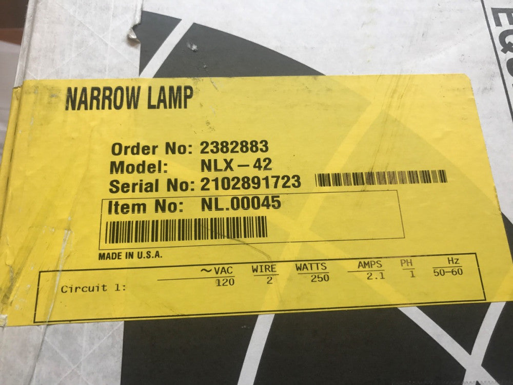 Hatco NLX‑42 42" Black Narrow Xenon Display Light ‑ 250W