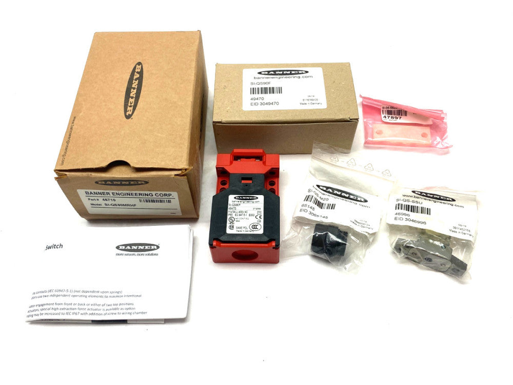 Banner SI-QS90MRHF Compact Flat-Pack Safety Switch Horizontal Radius 46710