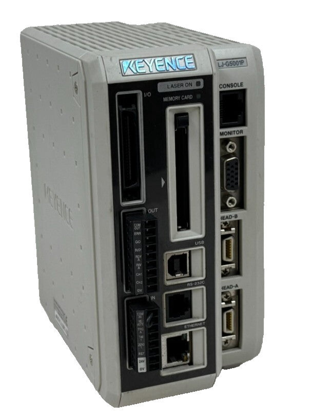 USED KEYENCE LJ-G5001P LASER CONTROLLER 800MA 24VDC LJG5001P