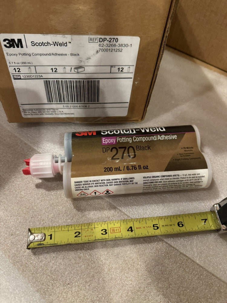 3M Potting Compound Epoxy Adhesive DP270 Black 200 mL Duo-Pak PCB Scotch-Weld