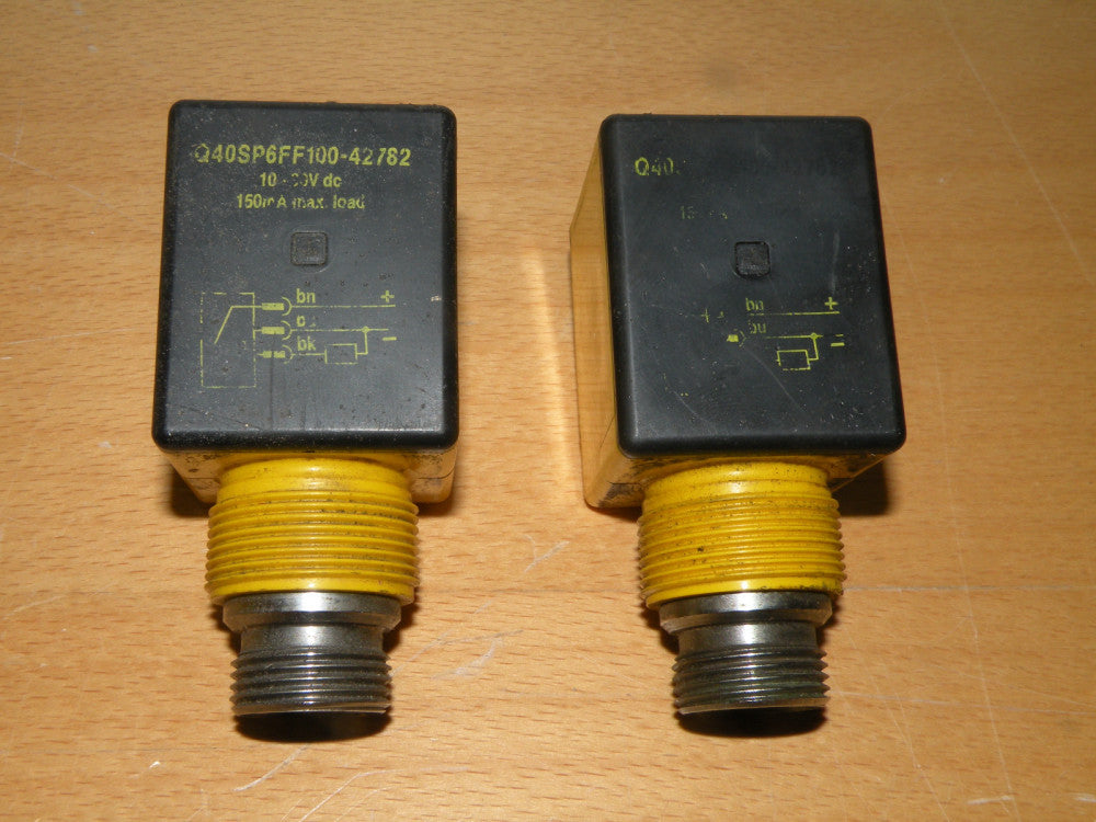 (2) BANNER Q40SP6FF100-42782 SENSORS